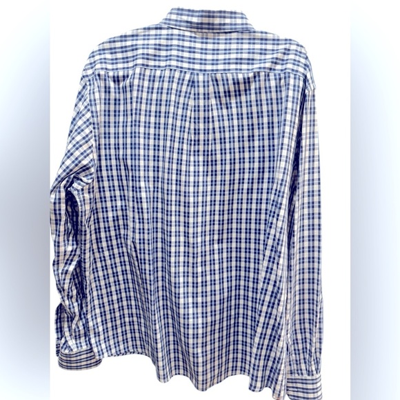 Men’s dockers navy and blue check button down size xl in excellent condition - Picture 4 of 4